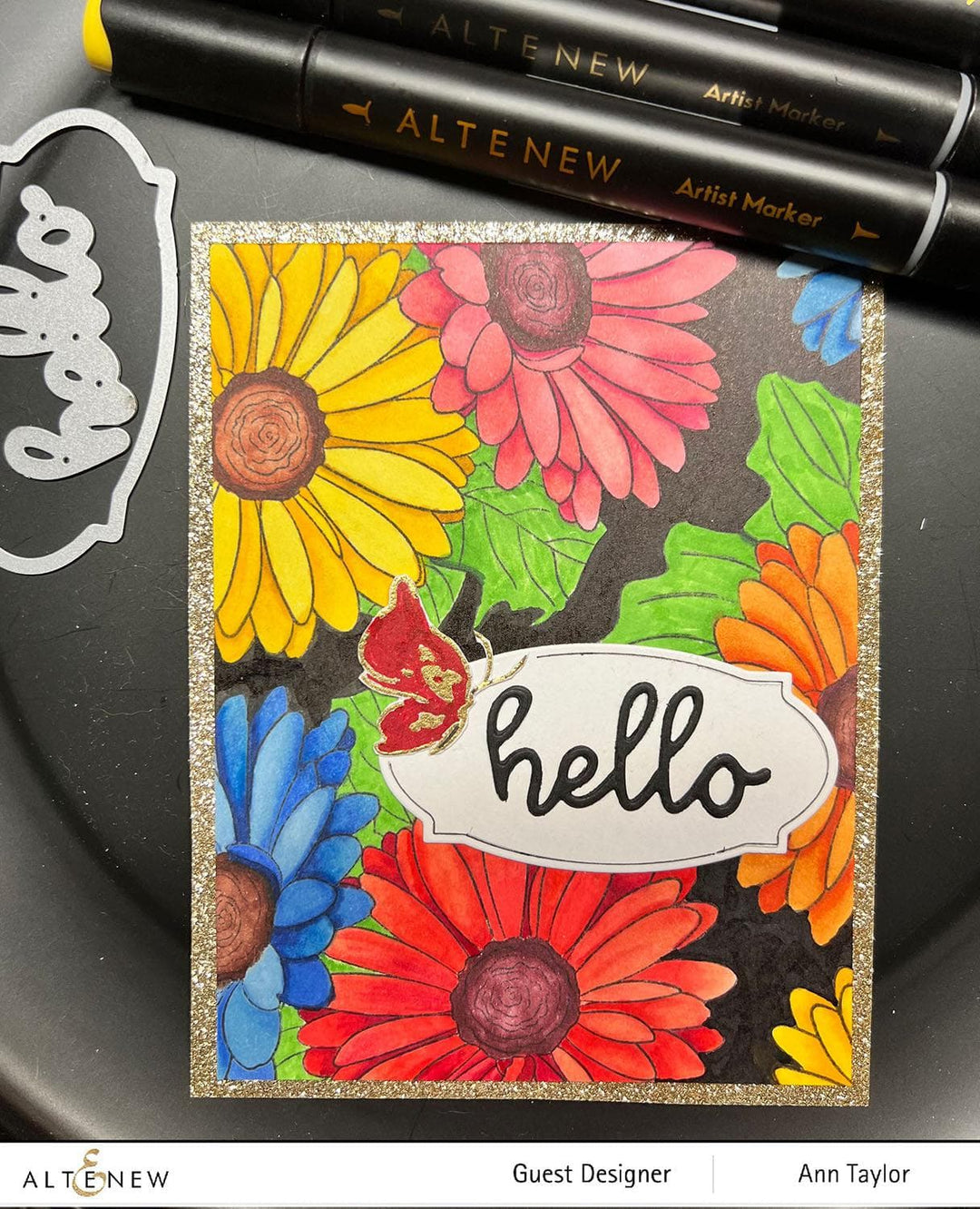 Photocentric Clear Stamps Paint-A-Flower: Gerbera Revolution Outline Stamp Set