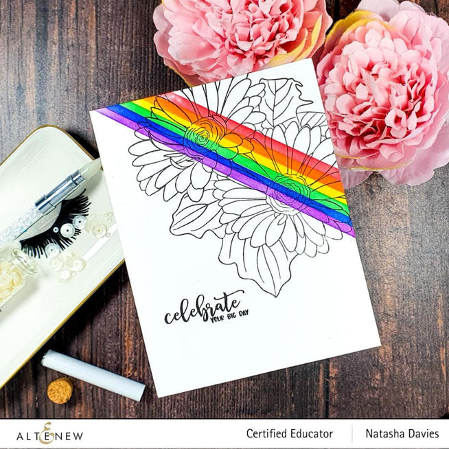 Photocentric Clear Stamps Paint-A-Flower: Gerbera Revolution Outline Stamp Set