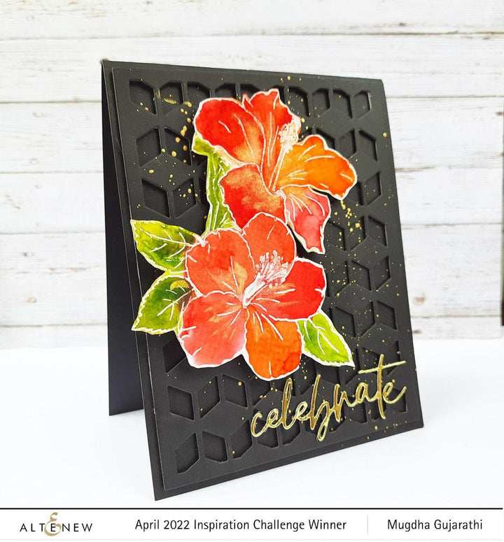 Photocentric Clear Stamps Paint-A-Flower: Hibiscus Outline Stamp Set