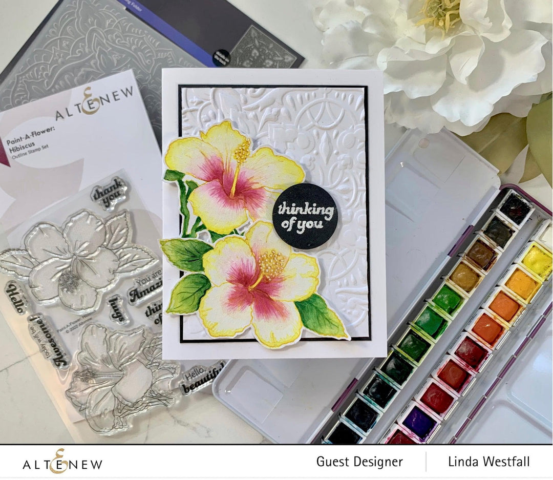 Photocentric Clear Stamps Paint-A-Flower: Hibiscus Outline Stamp Set