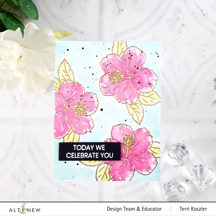 Photocentric Clear Stamps Paint-A-Flower: Hibiscus Outline Stamp Set