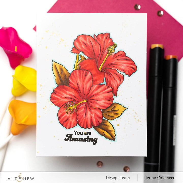 Photocentric Clear Stamps Paint-A-Flower: Hibiscus Outline Stamp Set