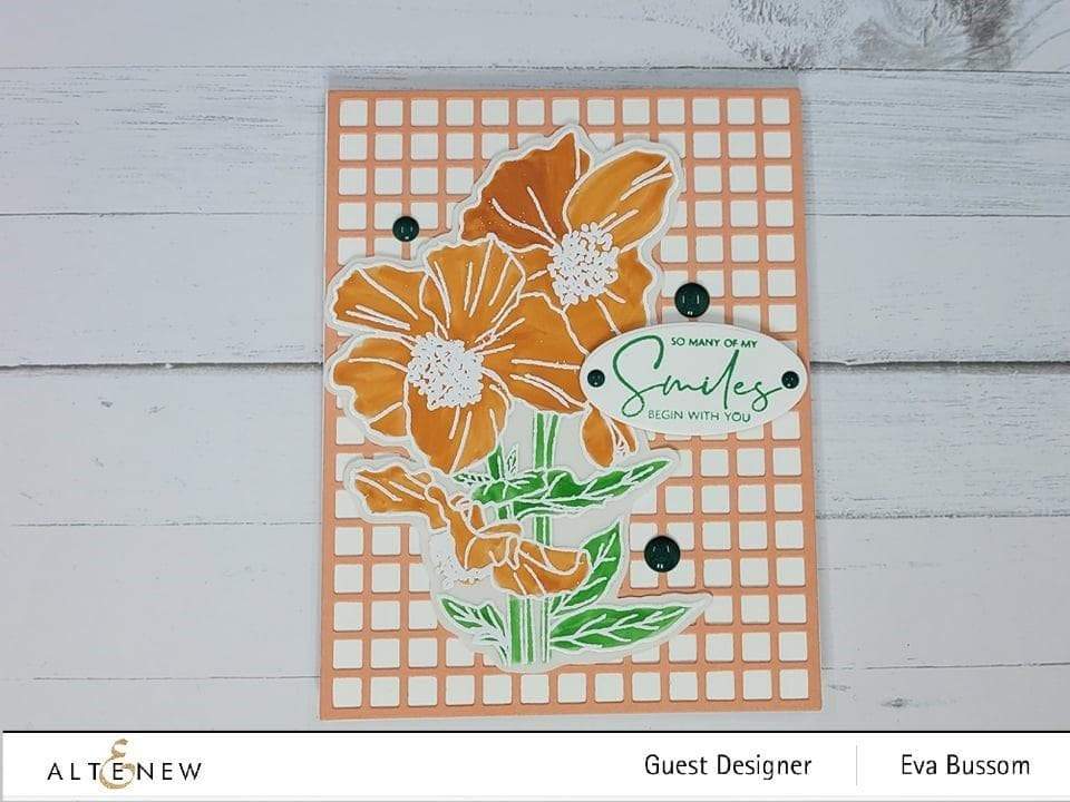 Photocentric Clear Stamps Paint-A-Flower: Himalayan Poppy Outline Stamp Set