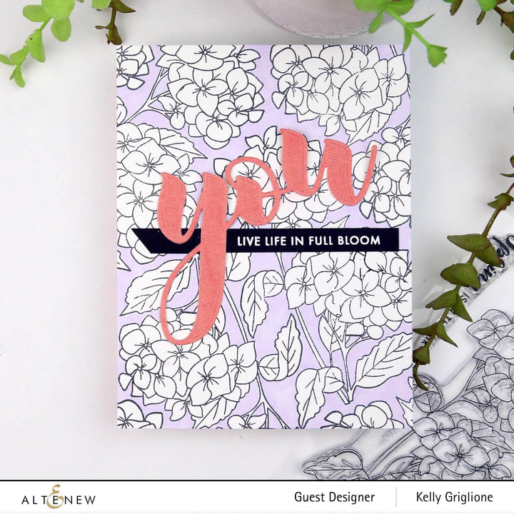 Photocentric Clear Stamps Paint-A-Flower: Hydrangea Outline Stamp Set