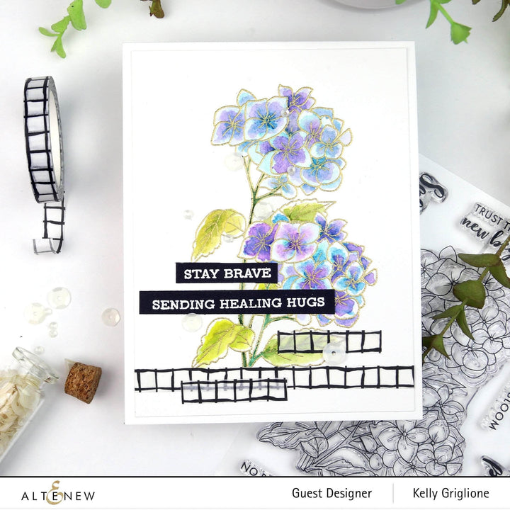 Photocentric Clear Stamps Paint-A-Flower: Hydrangea Outline Stamp Set