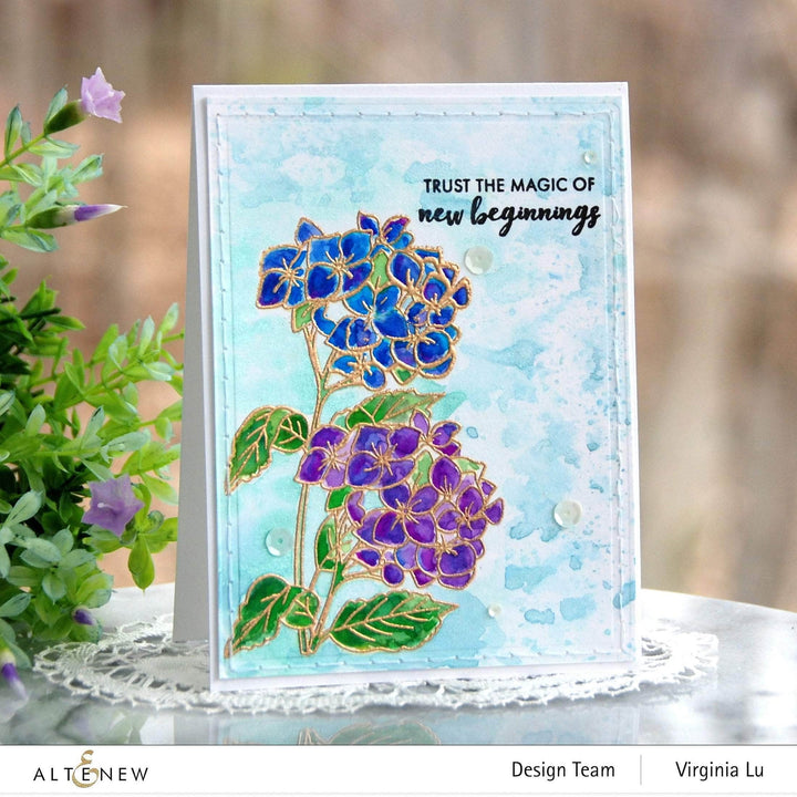 Photocentric Clear Stamps Paint-A-Flower: Hydrangea Outline Stamp Set