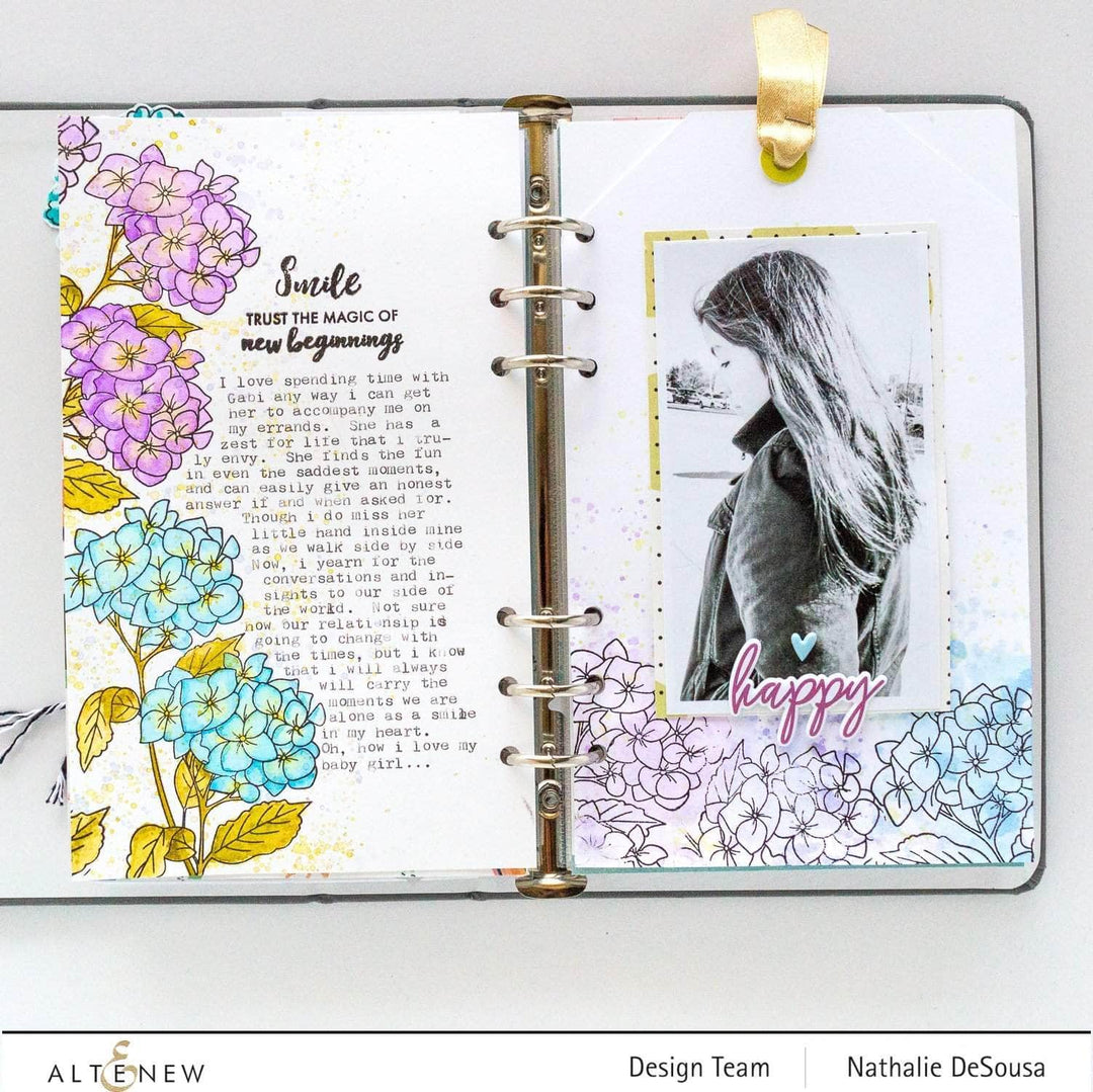 Photocentric Clear Stamps Paint-A-Flower: Hydrangea Outline Stamp Set