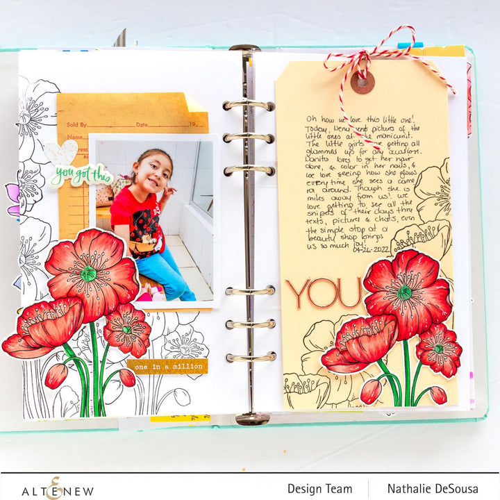 PMA Industries, Inc. Clear Stamps Paint-A-Flower: Iceland Poppies Outline Stamp Set