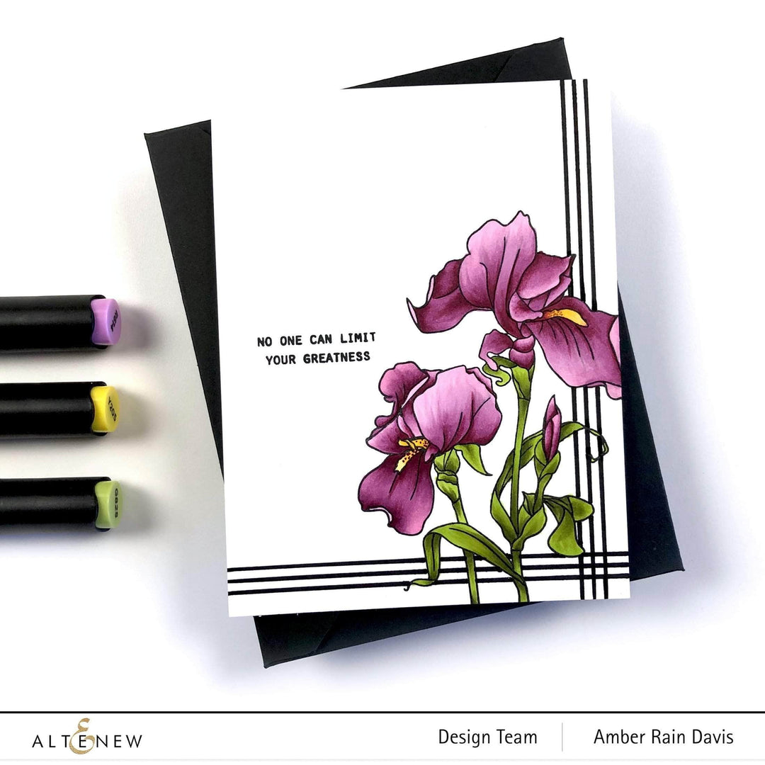 Photocentric Clear Stamps Paint-A-Flower: Iris Outline Stamp Set