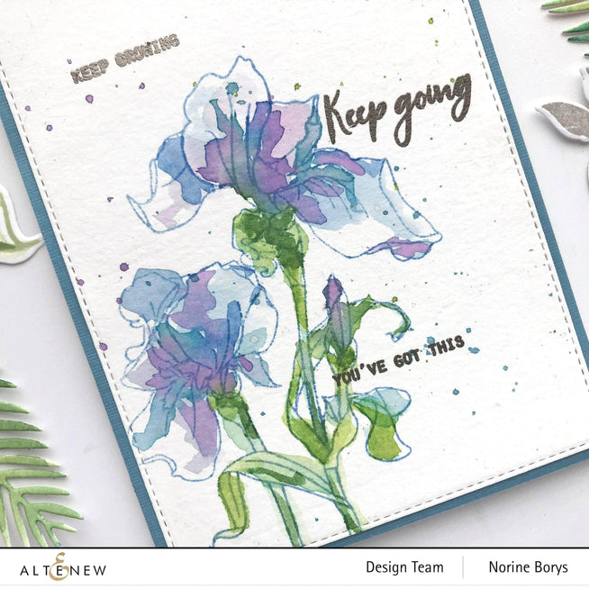 Photocentric Clear Stamps Paint-A-Flower: Iris Outline Stamp Set