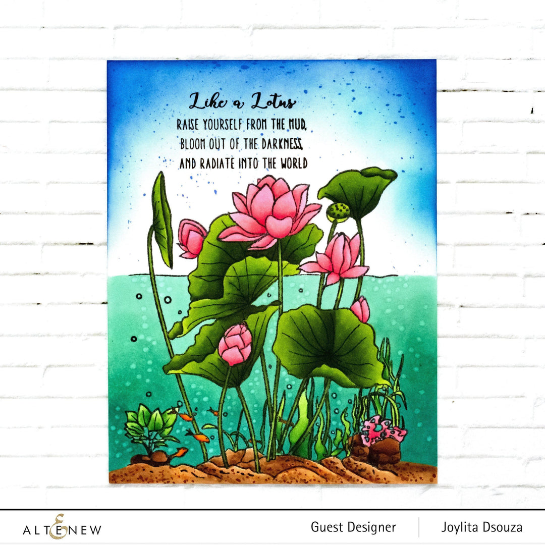 Photocentric Clear Stamps Paint-A-Flower: Lotus Outline Stamp Set