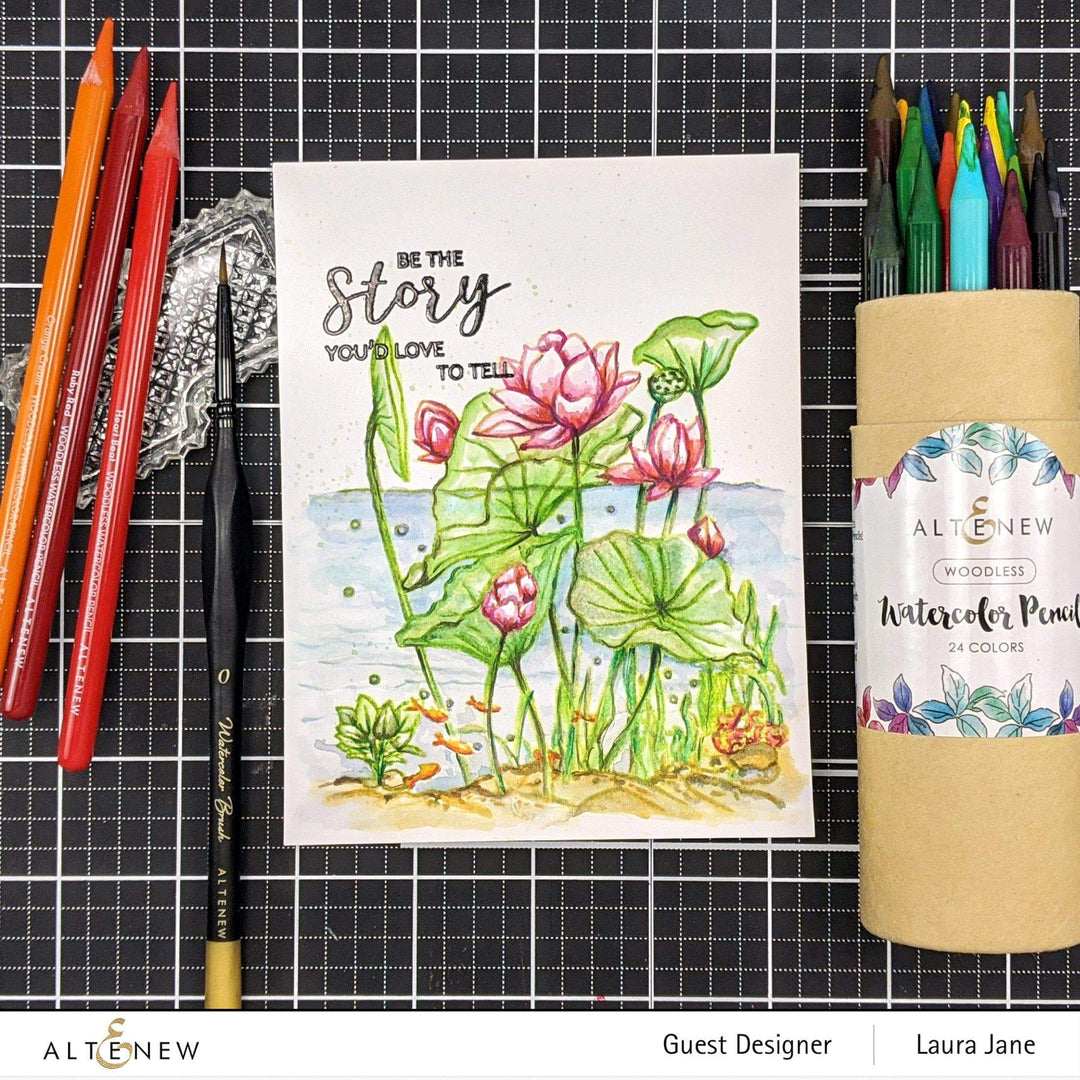 Photocentric Clear Stamps Paint-A-Flower: Lotus Outline Stamp Set