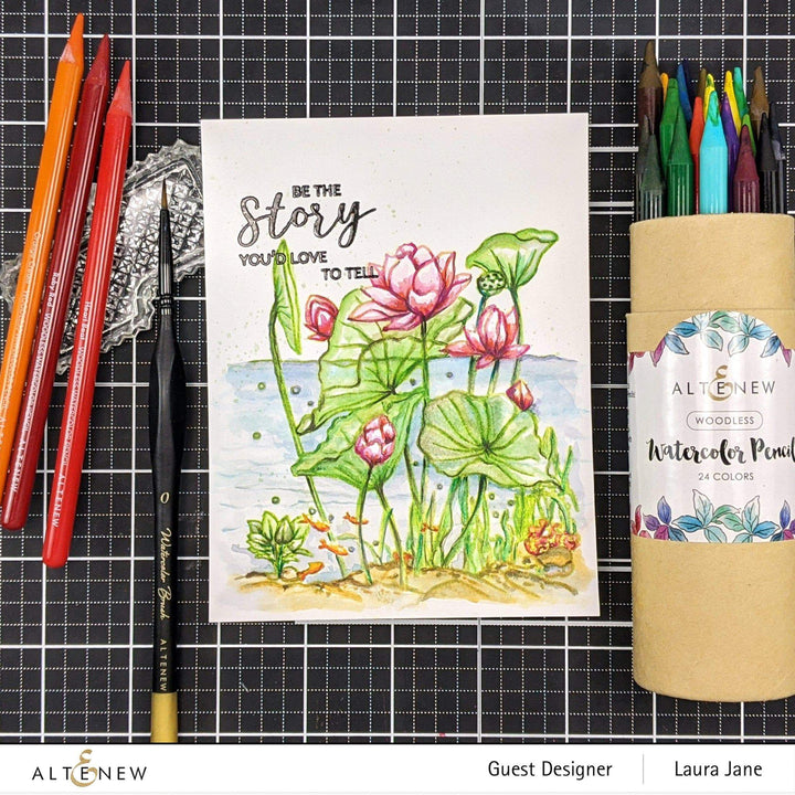 Photocentric Clear Stamps Paint-A-Flower: Lotus Outline Stamp Set