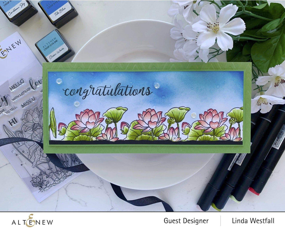 Photocentric Clear Stamps Paint-A-Flower: Lotus Outline Stamp Set