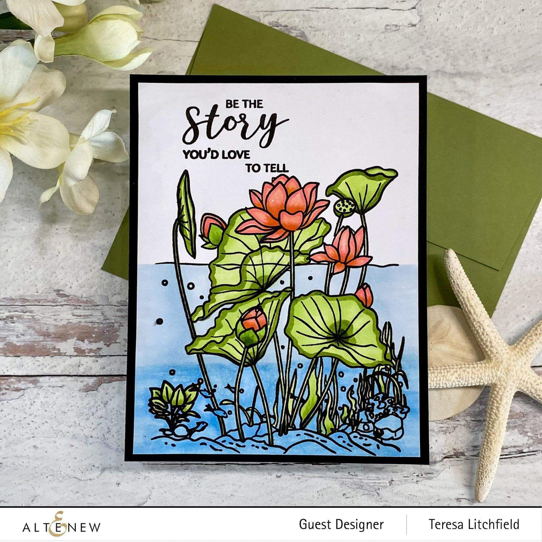 Photocentric Clear Stamps Paint-A-Flower: Lotus Outline Stamp Set