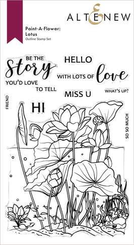 Photocentric Clear Stamps Paint-A-Flower: Lotus Outline Stamp Set
