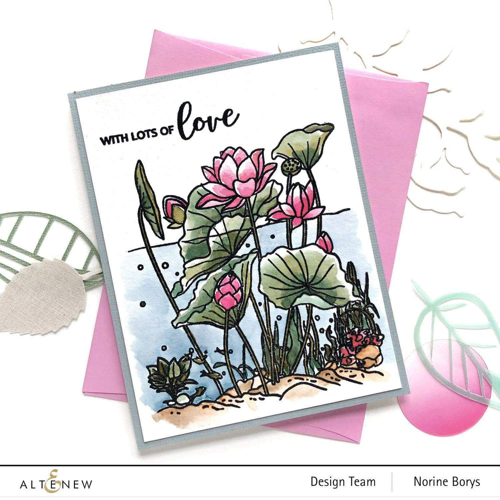 Photocentric Clear Stamps Paint-A-Flower: Lotus Outline Stamp Set