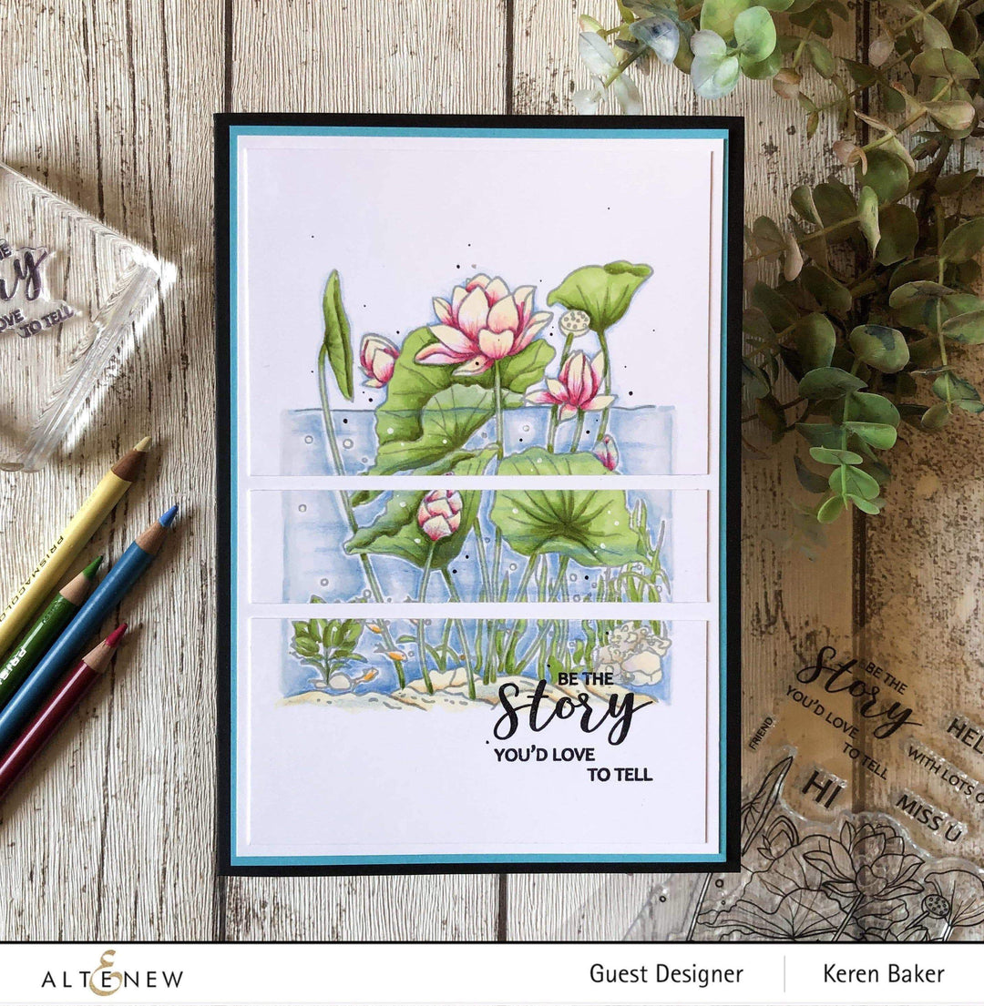 Photocentric Clear Stamps Paint-A-Flower: Lotus Outline Stamp Set