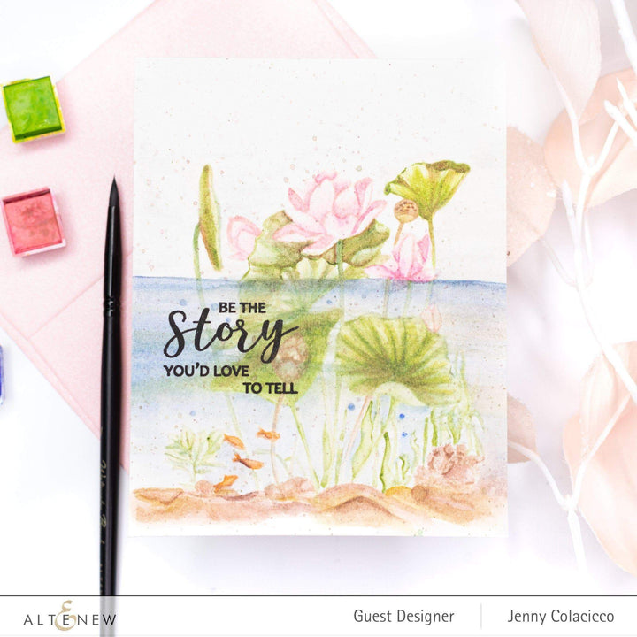 Photocentric Clear Stamps Paint-A-Flower: Lotus Outline Stamp Set