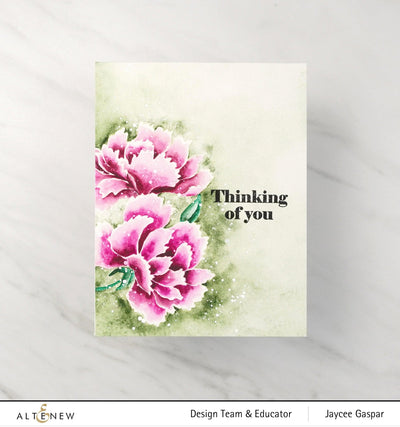 PMA Industries, Inc. Clear Stamps Paint-A-Flower: Modern Pink Dianthus Outline Stamp Set