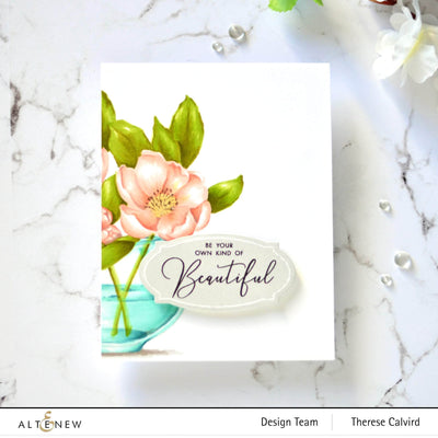 Photocentric Clear Stamps Paint-A-Flower: Paeonia Japonica Outline Stamp Set