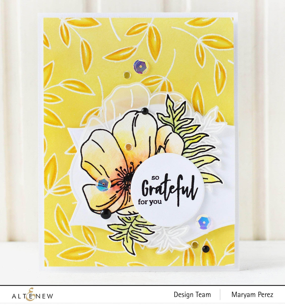 Photocentric Clear Stamps Paint-A-Flower: Poppy Outline Stamp Set