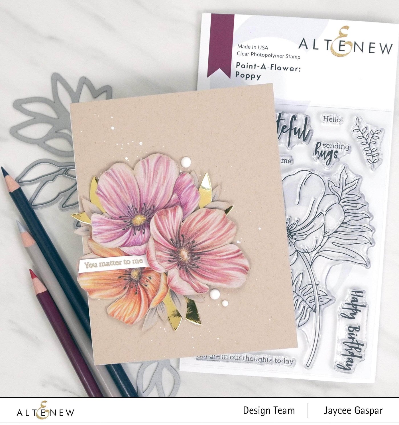 Altenew Paint A Flower Poppy Stamps