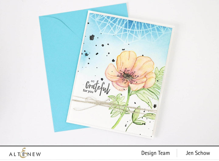 Photocentric Clear Stamps Paint-A-Flower: Poppy Outline Stamp Set