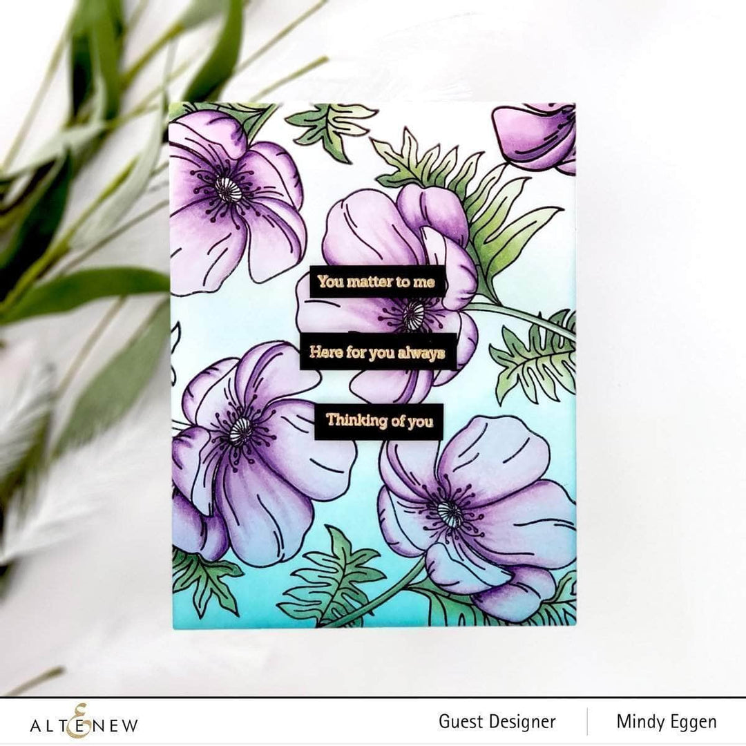 Photocentric Clear Stamps Paint-A-Flower: Poppy Outline Stamp Set