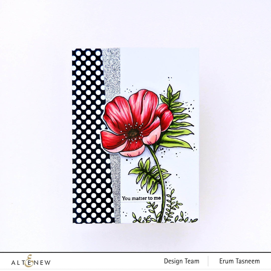Photocentric Clear Stamps Paint-A-Flower: Poppy Outline Stamp Set
