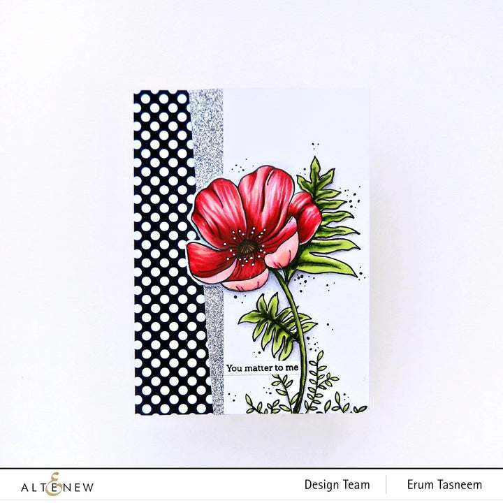 Photocentric Clear Stamps Paint-A-Flower: Poppy Outline Stamp Set