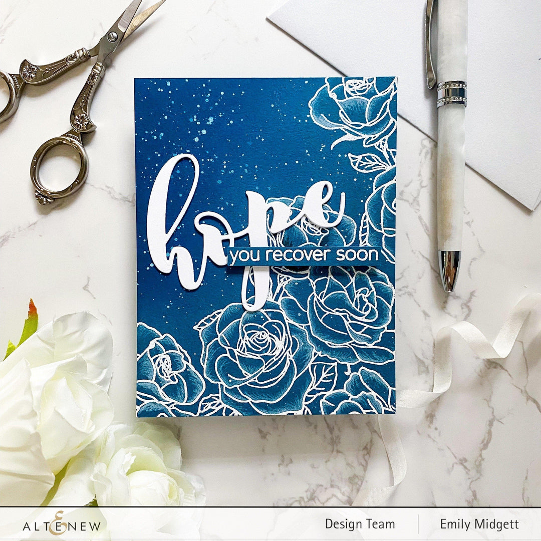 Photocentric Clear Stamps Paint-A-Flower: Rosa Floribunda Outline Stamp Set