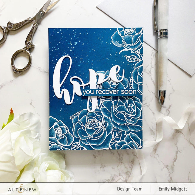 Photocentric Clear Stamps Paint-A-Flower: Rosa Floribunda Outline Stamp Set
