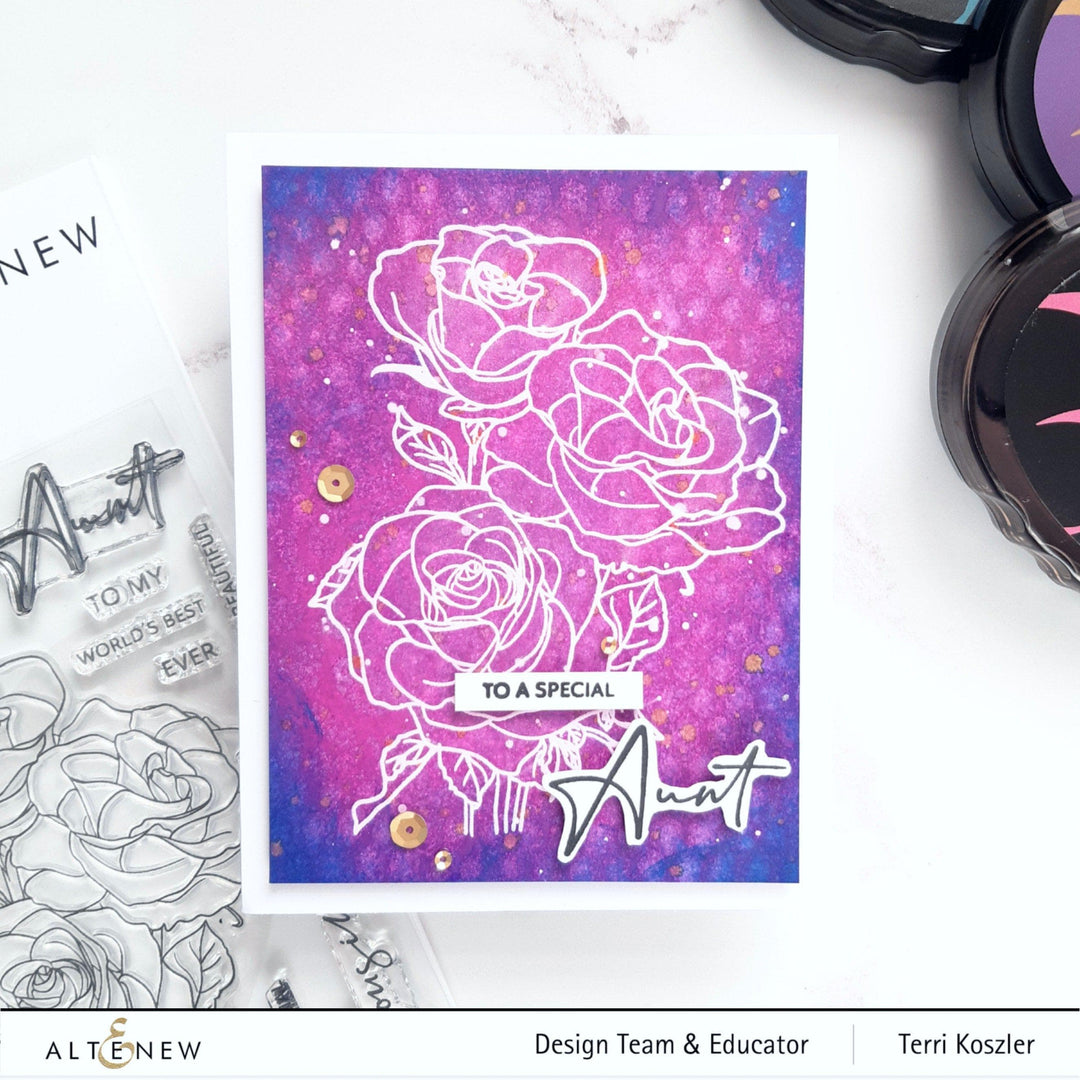 Photocentric Clear Stamps Paint-A-Flower: Rosa Floribunda Outline Stamp Set