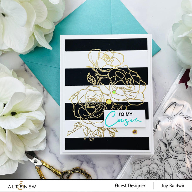 Photocentric Clear Stamps Paint-A-Flower: Rosa Floribunda Outline Stamp Set