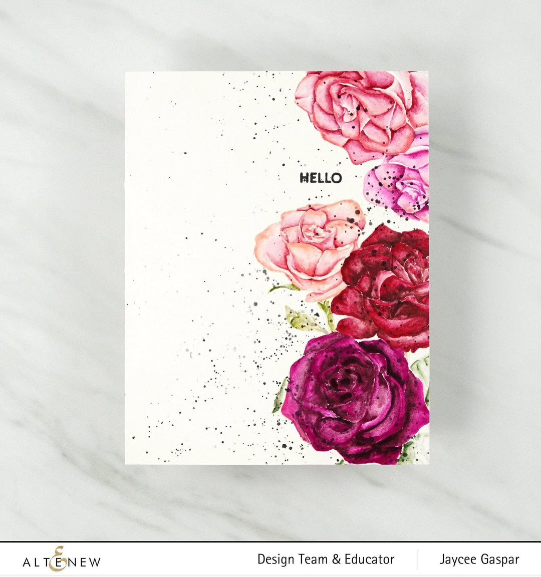 Photocentric Clear Stamps Paint-A-Flower: Rosa Floribunda Outline Stamp Set
