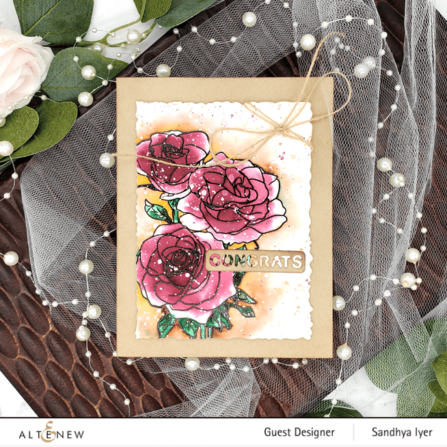 Photocentric Clear Stamps Paint-A-Flower: Rosa Floribunda Outline Stamp Set