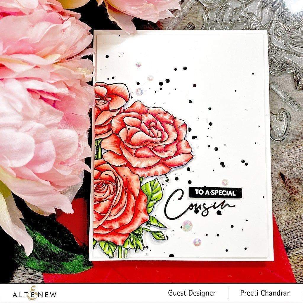 Photocentric Clear Stamps Paint-A-Flower: Rosa Floribunda Outline Stamp Set