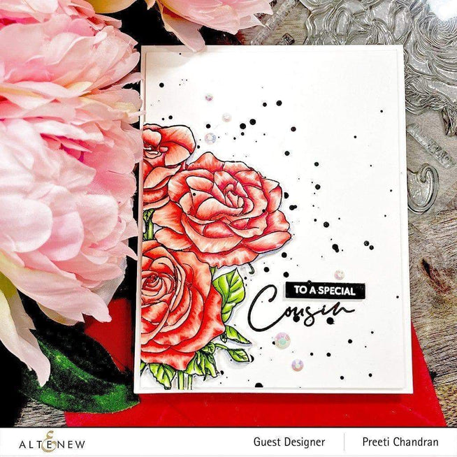 Photocentric Clear Stamps Paint-A-Flower: Rosa Floribunda Outline Stamp Set