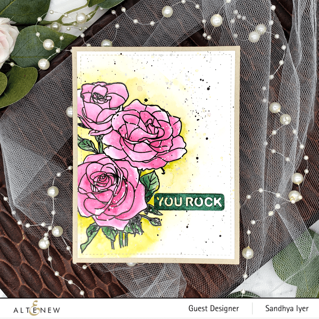 Photocentric Clear Stamps Paint-A-Flower: Rosa Floribunda Outline Stamp Set
