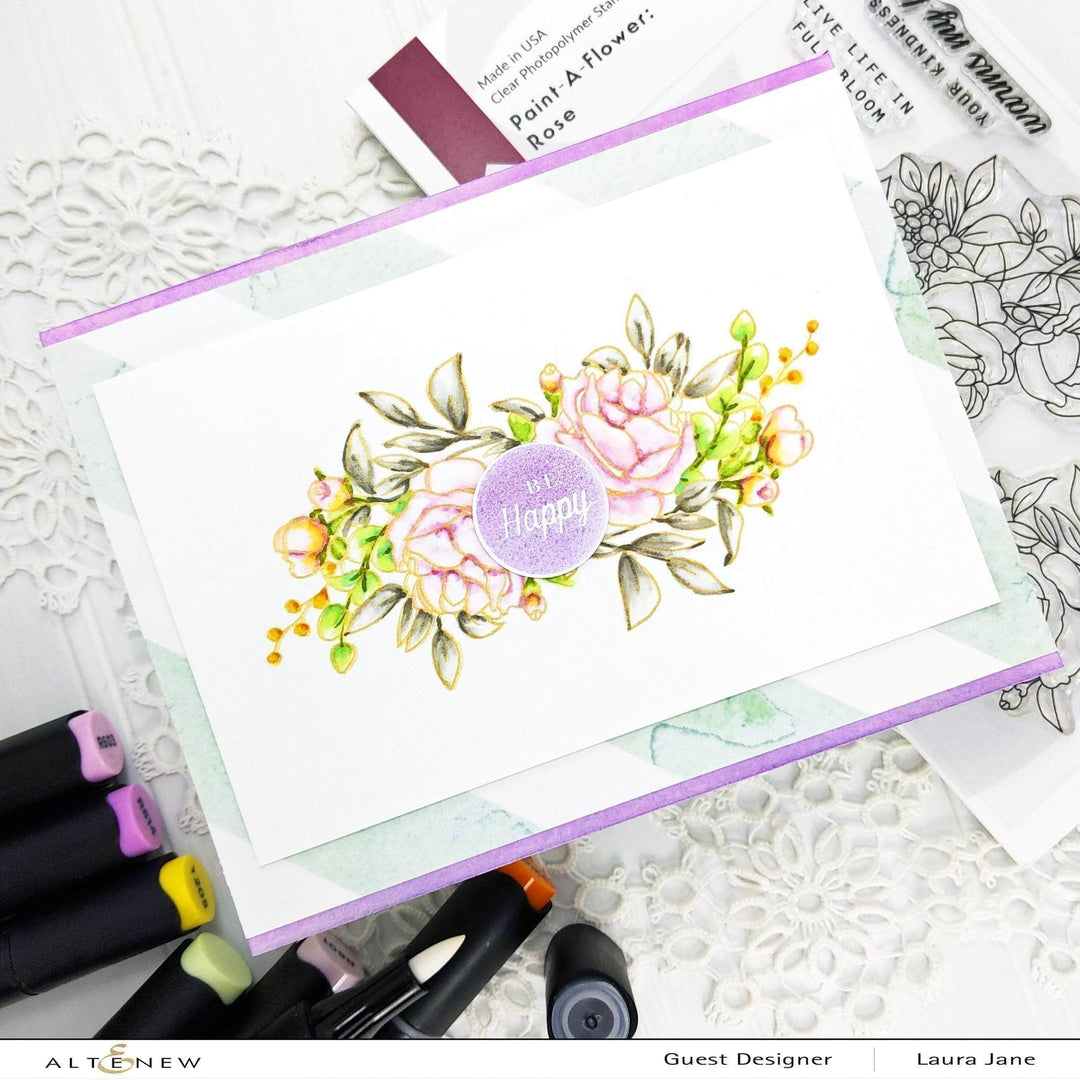 Photocentric Clear Stamps Paint-A-Flower: Rose Outline Stamp Set