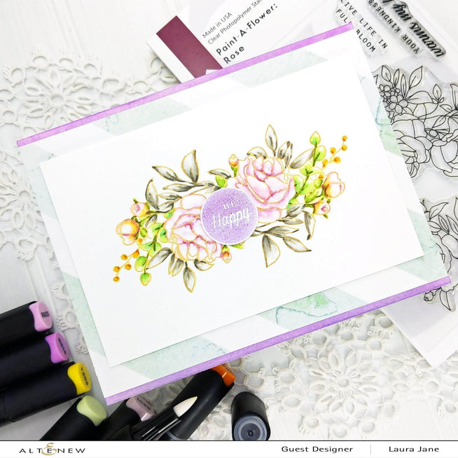 Photocentric Clear Stamps Paint-A-Flower: Rose Outline Stamp Set