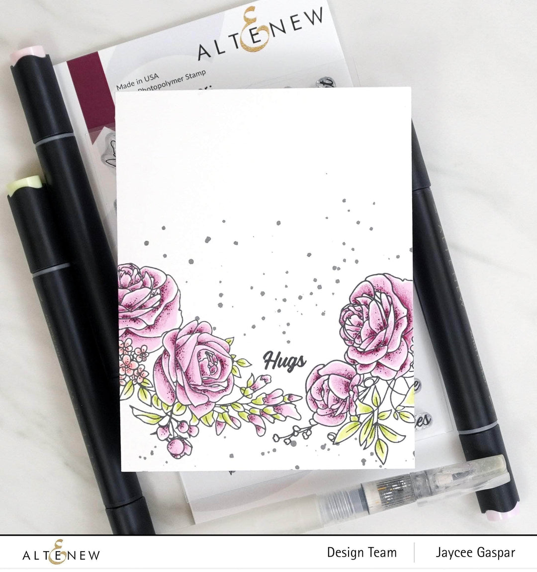 Photocentric Clear Stamps Paint-A-Flower: Rose Outline Stamp Set