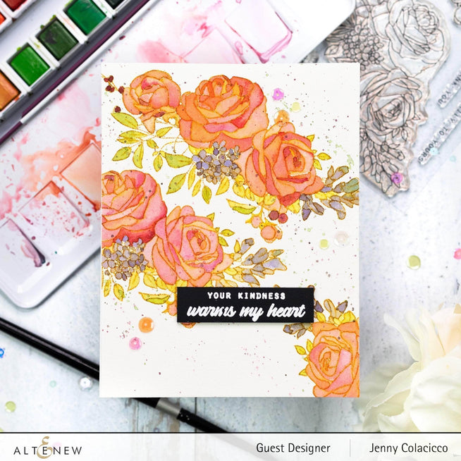 Photocentric Clear Stamps Paint-A-Flower: Rose Outline Stamp Set