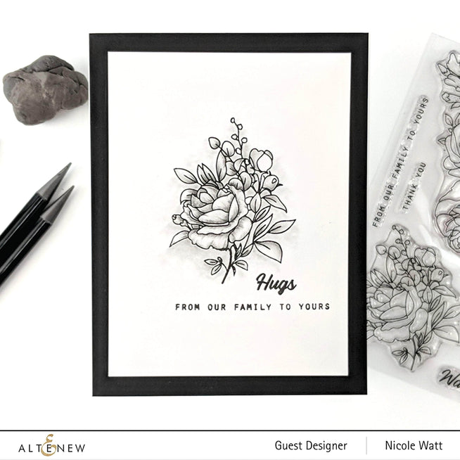 Photocentric Clear Stamps Paint-A-Flower: Rose Outline Stamp Set