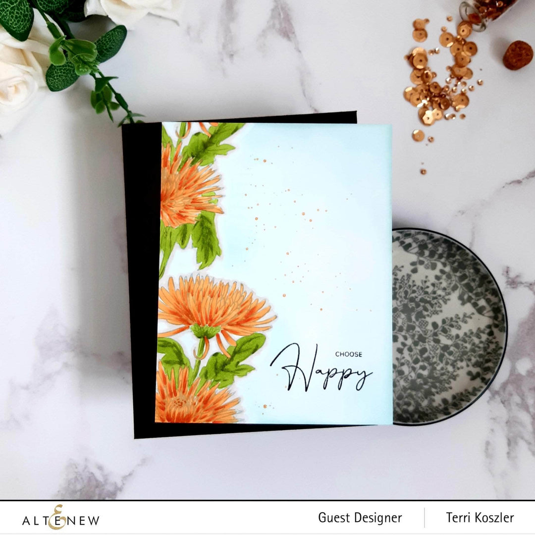 Photocentric Clear Stamps Paint-A-Flower: Spider Mums Outline Stamp Set