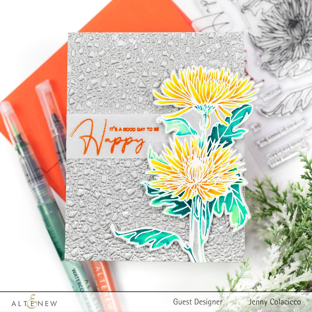 Photocentric Clear Stamps Paint-A-Flower: Spider Mums Outline Stamp Set