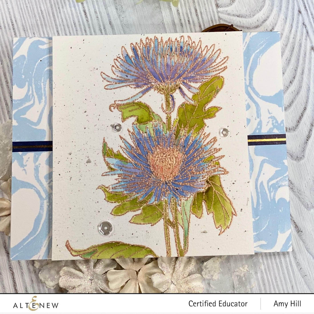 Photocentric Clear Stamps Paint-A-Flower: Spider Mums Outline Stamp Set