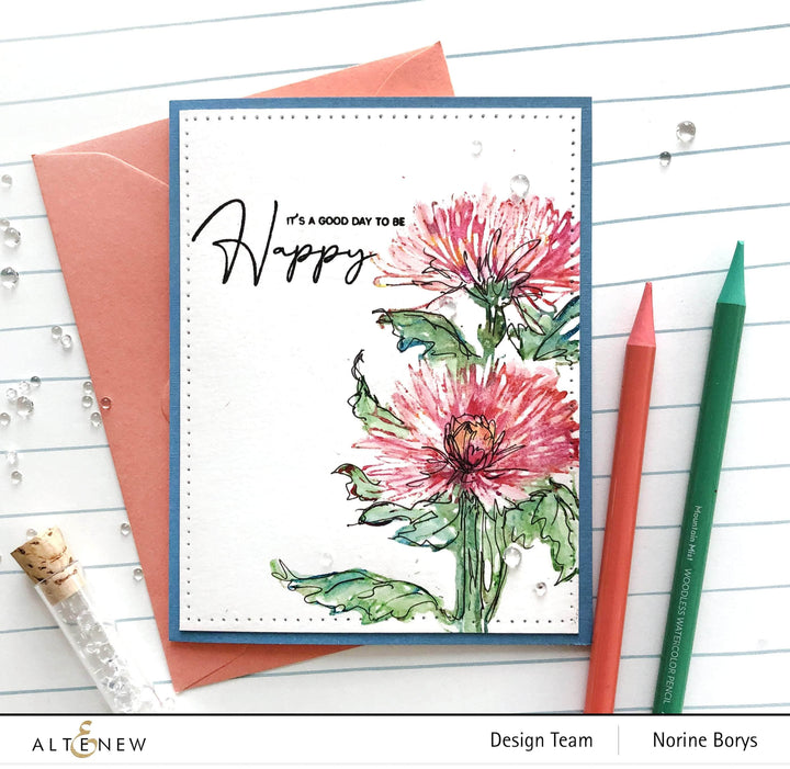 Photocentric Clear Stamps Paint-A-Flower: Spider Mums Outline Stamp Set