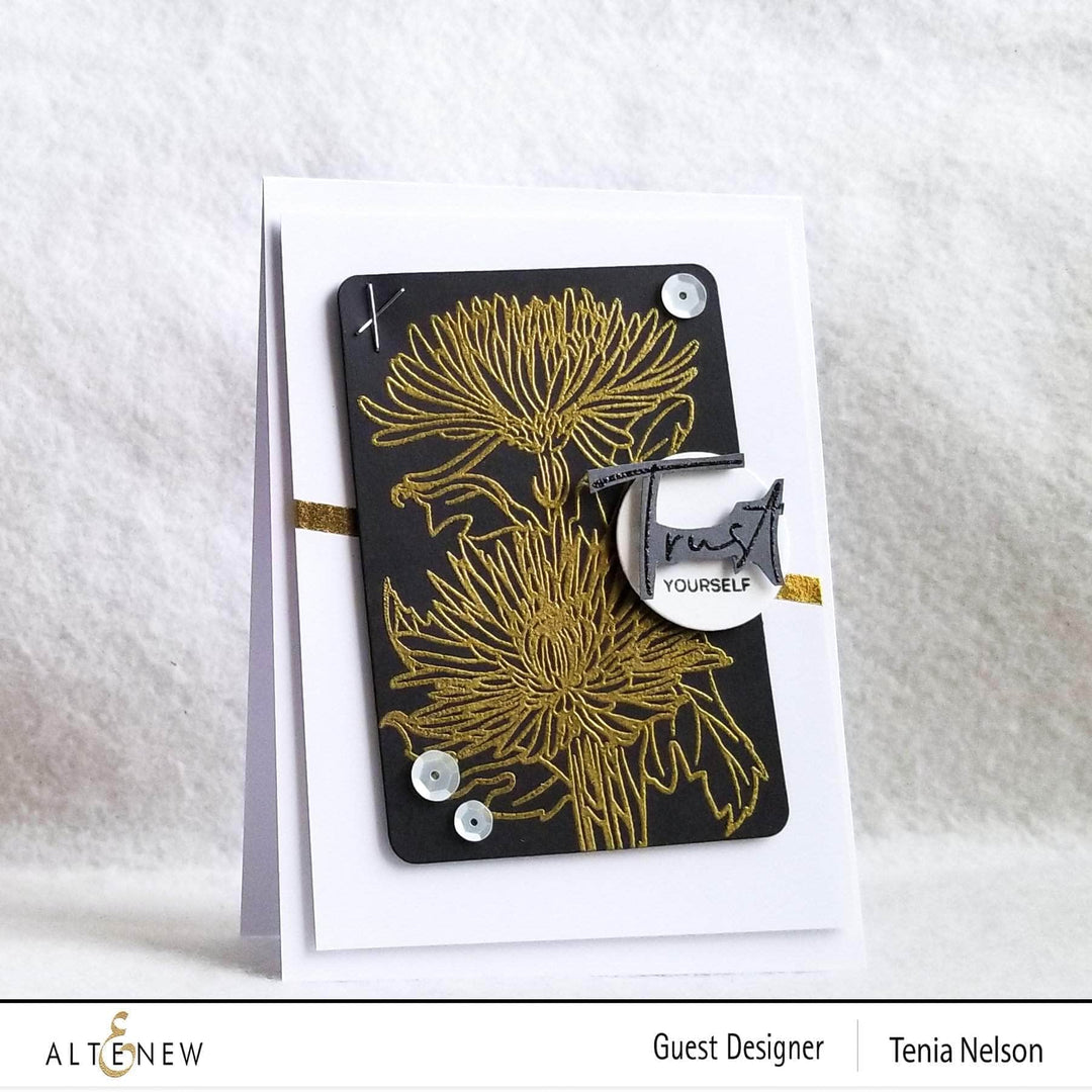 Photocentric Clear Stamps Paint-A-Flower: Spider Mums Outline Stamp Set